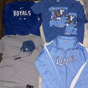KC Royals men’s Blue and Gray Shirts Set